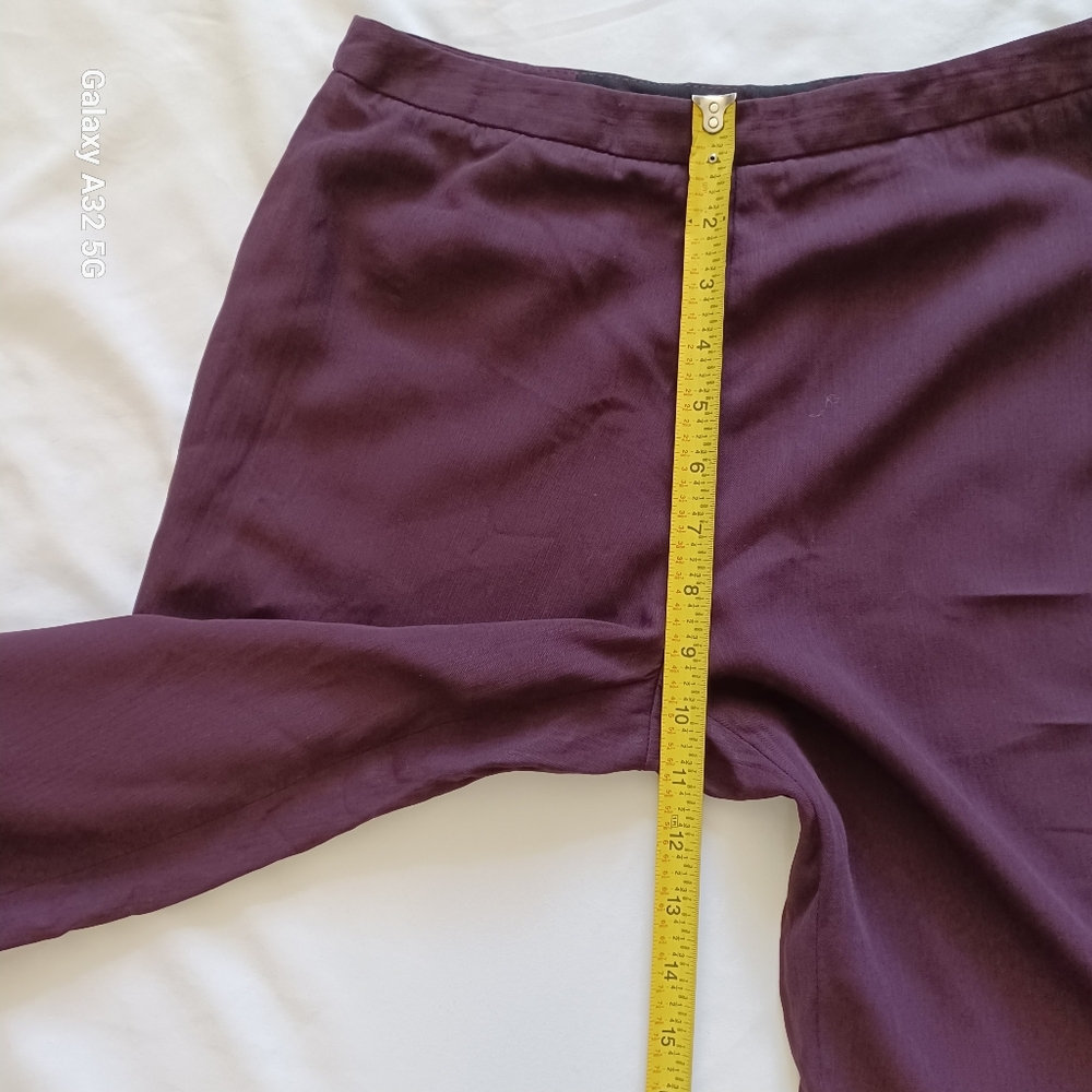 LOFT  Women Size 2 Deep Purple Wool Blend Pants - Picture 13 of 15